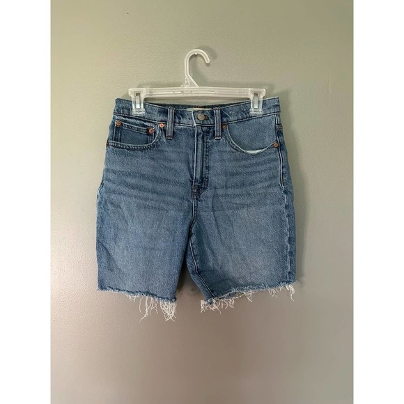 Madewell high-rise denim mid-length shorts women’s size 26 - Picture 4 of 9